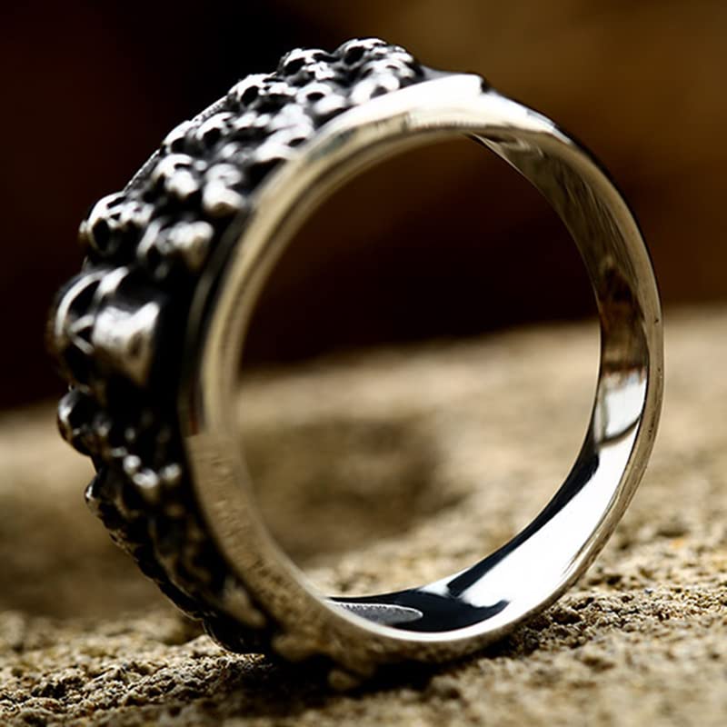 Death Skull Ring for Men Stainless Steel Jewelry Biker Rings Scary Death Ring Skull for Gifts4
