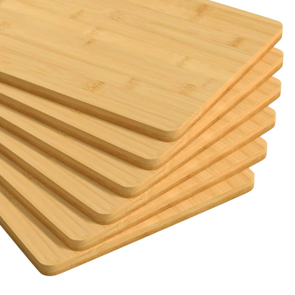 6er Set Frühstücksbrettchen Bambus 35x23x0,8 cm Servierbretter Holz für Küche Frühstück