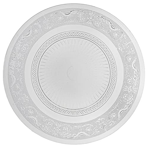 DRULINE 6 tlg. Tellerset 6 Personen Nostalgie Glasteller Speiseteller Essteller Salatteller Glas Vorspeisenteller Pizzateller Pastateller Teller Flachteller Dinner Plate Servierteller Servierplatte