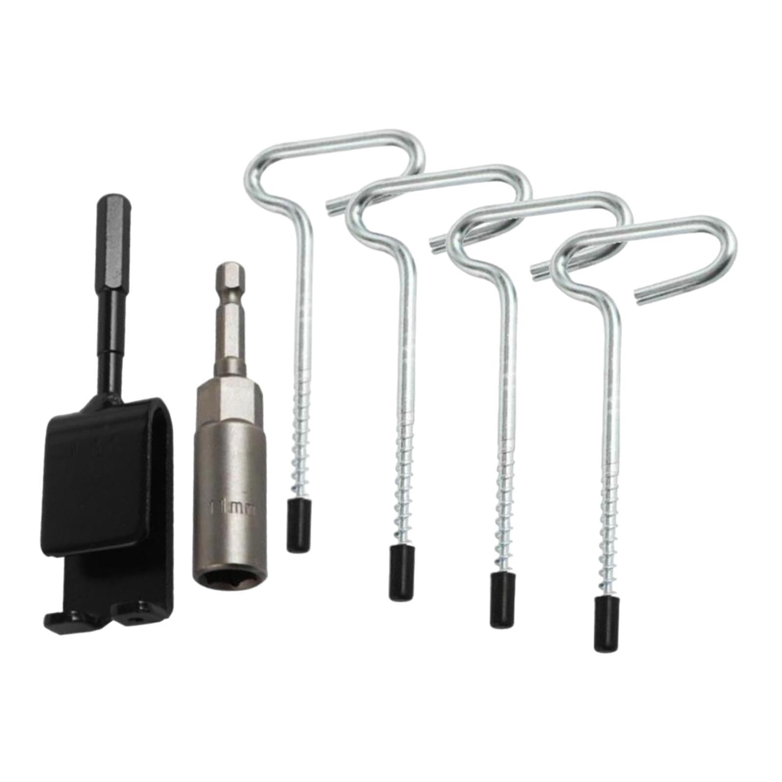 CALANDIS™ Ice Anchor Drill Adapter Practical Metal Ice House Anchors Ice Anchor Driver | Ice Fishing Accessories | Fishing Equipment | Fishing-image-34
