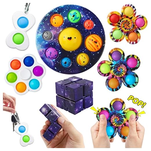 Solar System Simple Dimple Fidget Popper Toys,Planets for Kids Solar System Toys, A Simple Dimple Fidget Toy Pack for Kids Stress Relief Anti-Anxiety ADHD