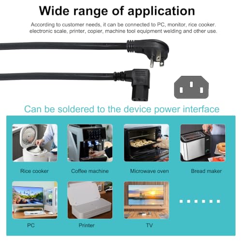 KUNCAN 45-Degree Flat Plug Computer Power Cord, 2-Pack Right-Angle C13 3FT by KUNCAN - Used condition - Image 7