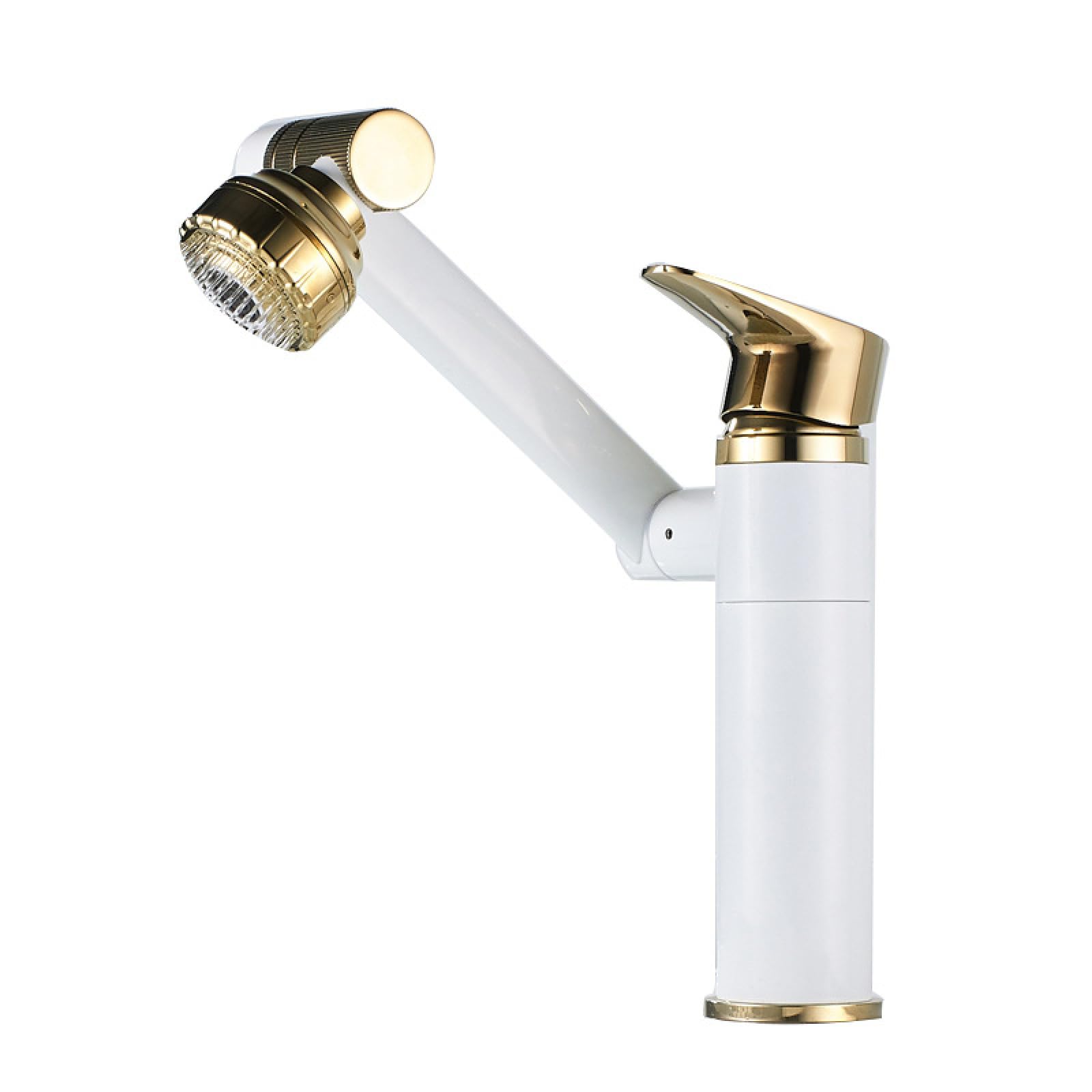Inodoro lavabo de baño universal de dos niveles salida de agua grifo rotativo de agua fría y caliente, sin tubería de entrada