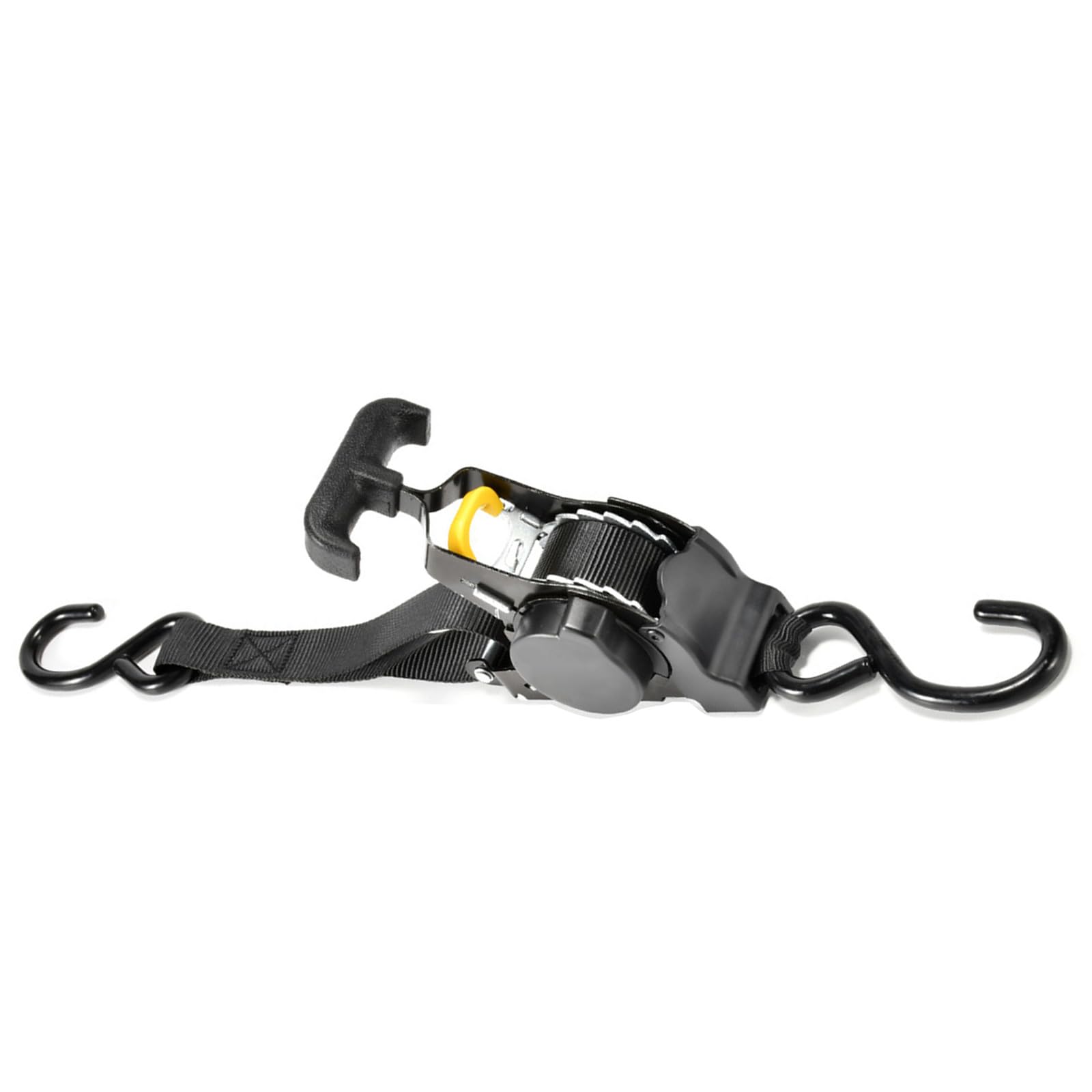 Ratchets Strap Retractable Ratchets Strap Tie Downs for Motorcycles Bikes Tight Secure Pickup Trailer Tie Downs Black Electrophoresis Finish