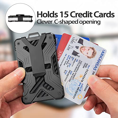 kullder Wallet (No Airtag) with Metal Money Clip, CFW-X-2-black, RFID Blocking, Minimalist, Slim, Cellular Phone Case for Men, Black4