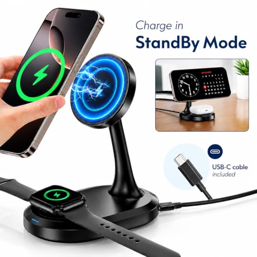 Image of Voice-tank 3 in 1 Flexible Magnetic Wireless Charging Station