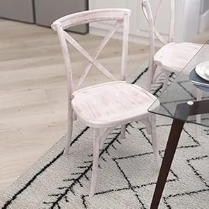 Merrick lane bardstown bistro style wooden dining chair lime wash high x back  urban country home decor