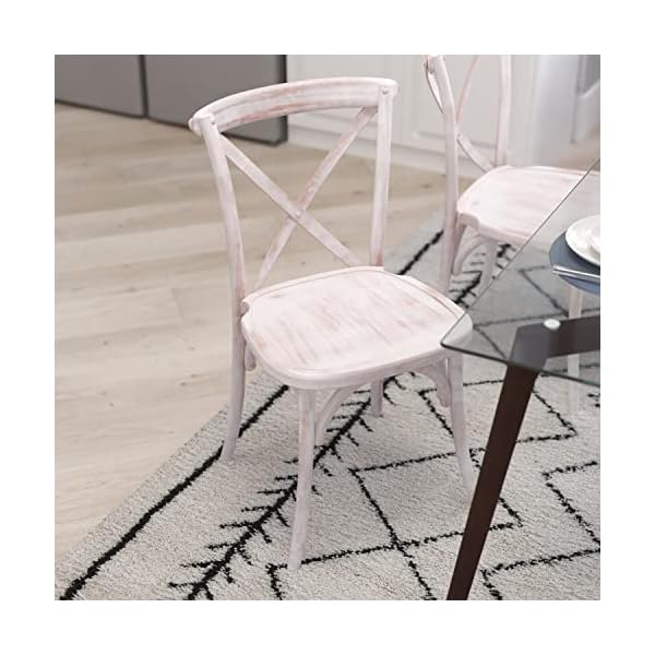 Merrick lane bardstown bistro style wooden dining chair lime wash high x back  urban country home decor