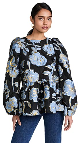 Stine Goya Women's Jenny Organza Top, Flower Foliage Gold, S