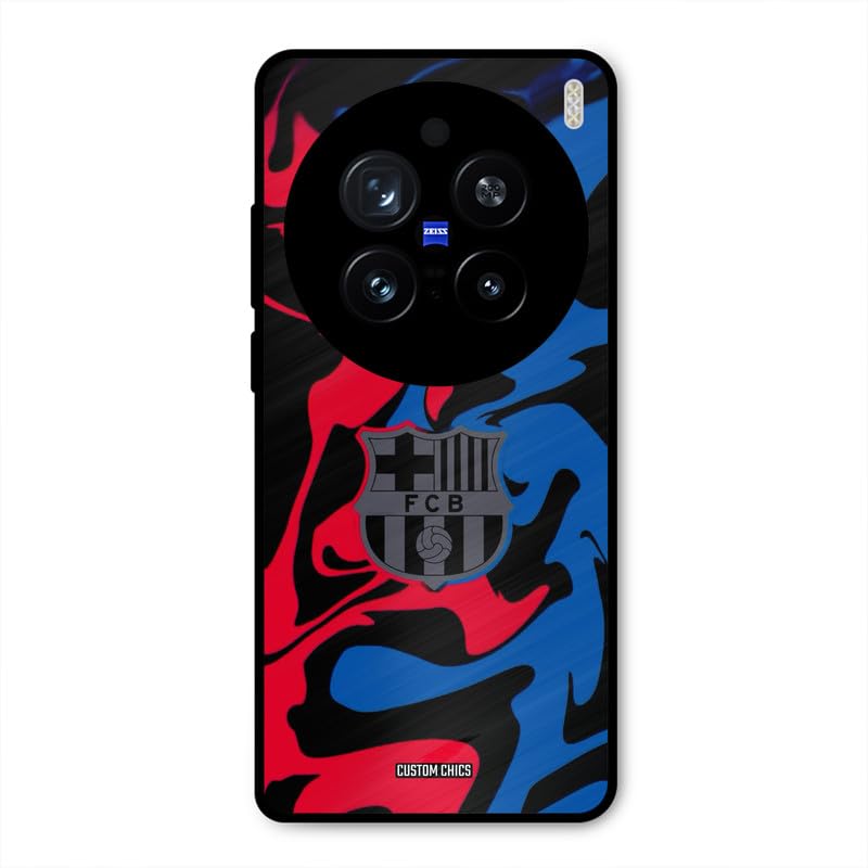 Image of PrintShield FC Barcelona Comic Back Cover for Vivo X200 Pro, Shockproof Printed Phone Case with Soft TPU Sides & Anti-Slip Grip