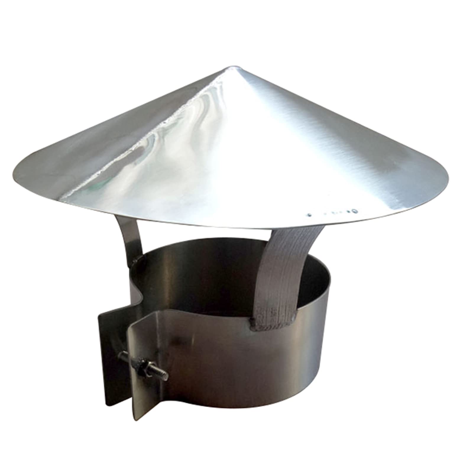 IGNVXMGKP Stainless Steel Chimney Cap Cover for 110mm Pipe Rain Snow Protection Flue Guard Pipe Cover Protector ()