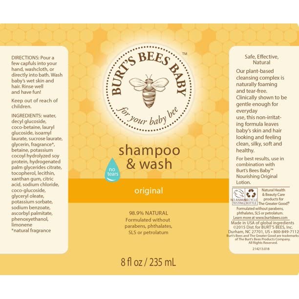 Miniatura 5 de Burt's Bees Baby Bee Original Champú & Wash 8 oz