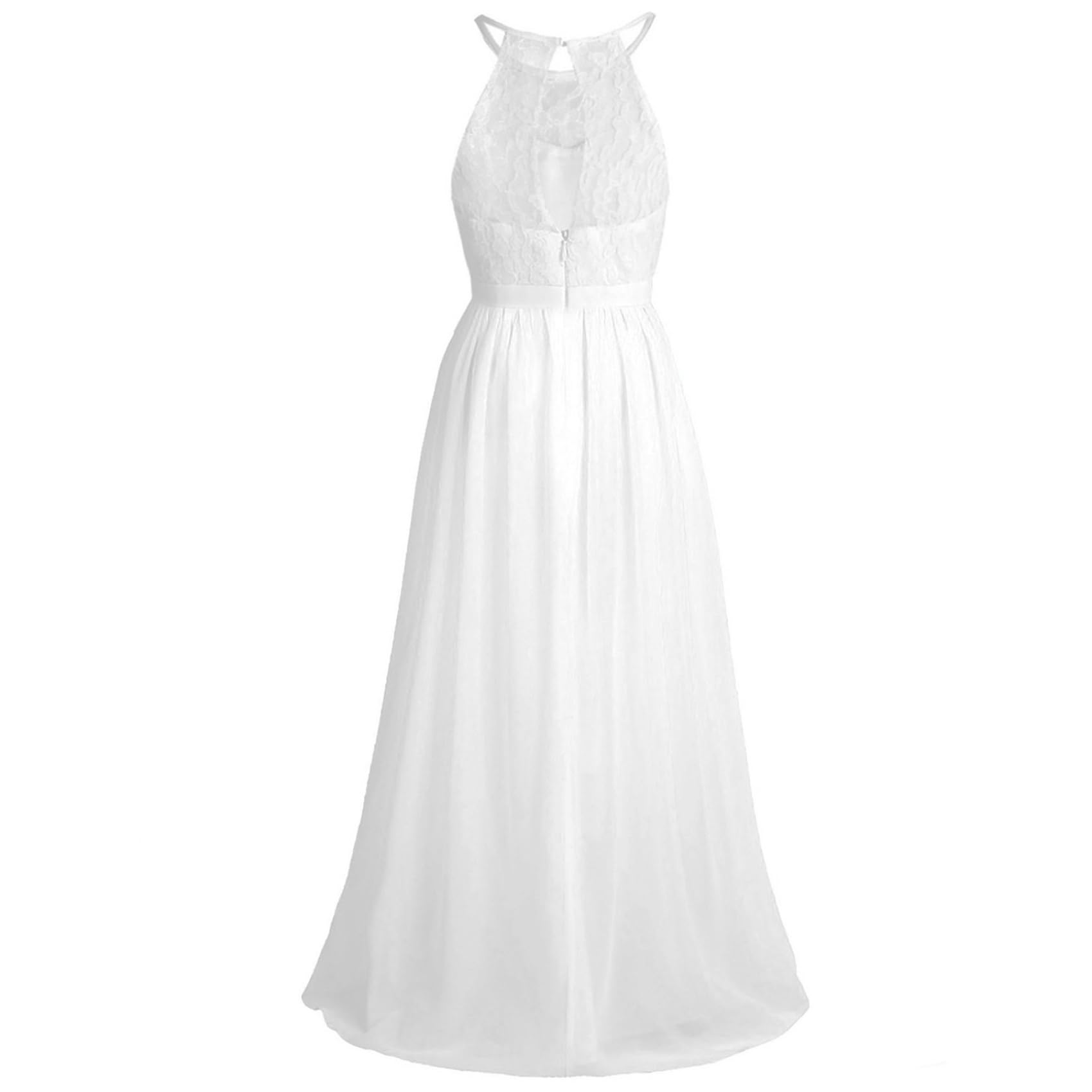 Elegancka długa sukienka dziewczęca, sukienka księżniczki, koronka, wzór kwiatowy, szyfon, tutu, sukienka wieczorowa, ceremonia, dla druhny, na komunię, na przyjęcie urodzinowe