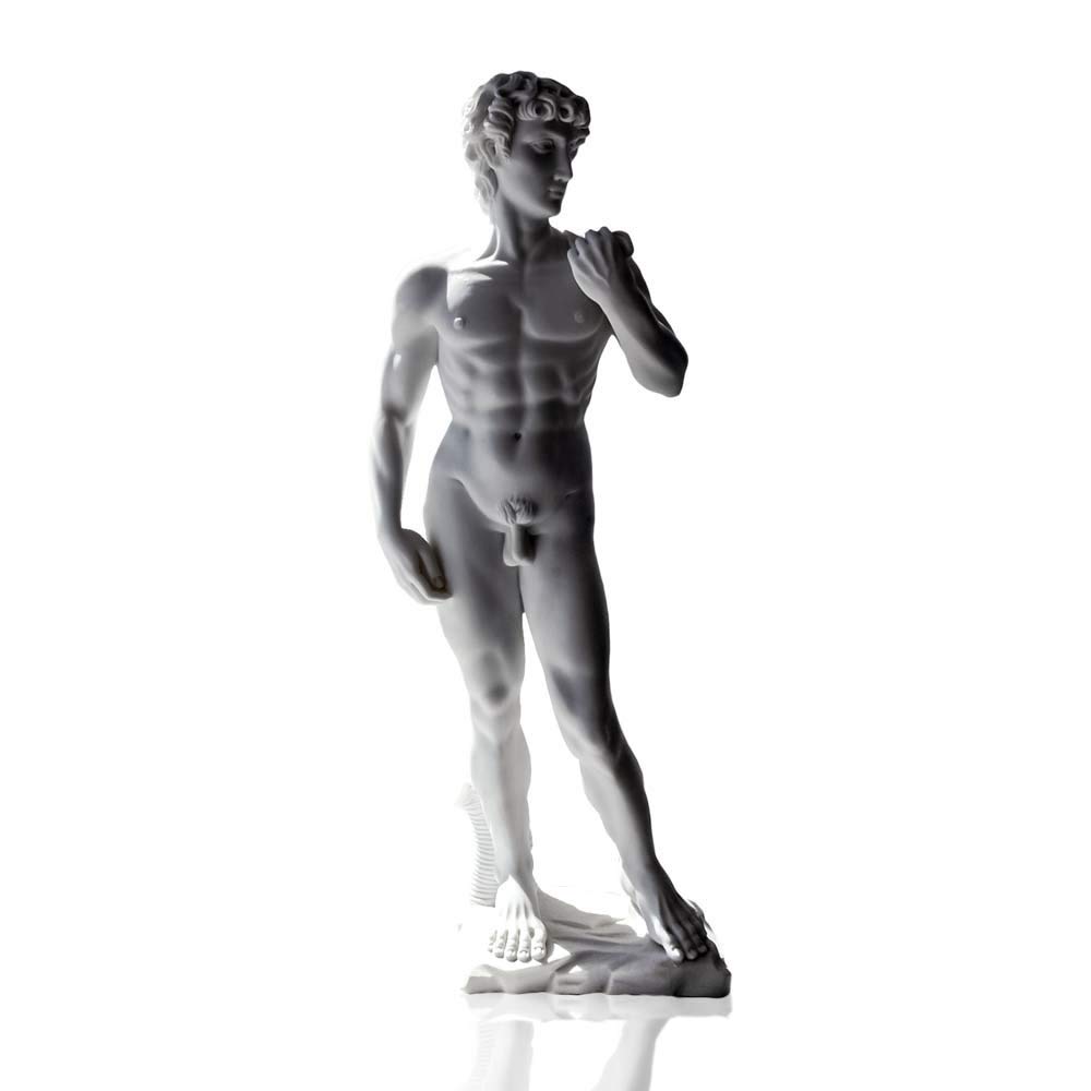 CBAM - Estatua del David de Miguel ángel, hecha con polvo de mármol de Carrara, 17 cm de altura
