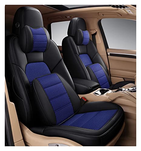 Funda Cuero Para Asiento Coche Personalizada Para Citroen Para C-elysee Para C-triomph C2 C3-xr C4 C5 C6 Para C4-aircross Para Picasso Ds5 Ds6 Ds 5ls Protector asiento coche(Azul negro,Memory)
