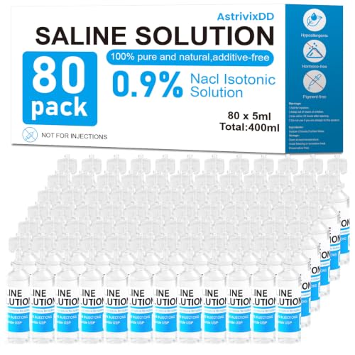Image of 30 Pack 0.9% Saline Solution, Normal Solution for All Ages, Total 150ml | Sodium Chloride, 5ml Each, Single Use