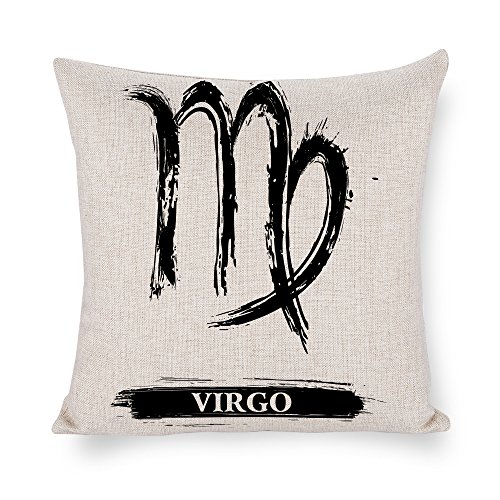 AILOVYO Funda de cojín cuadrada de lino y algodón con diseño de constelación para sofá, decoración del hogar, 45,72 x 45,72 cm