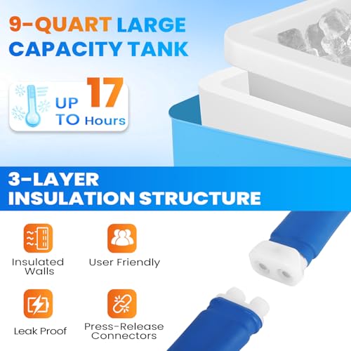 Image of Upgraded Ice Machine for Knee After Surgery | Power-Saving Mode & Wireless Remote Control & Timer & LED Screen, Joint Ankle Elbow Replacement Cold Therapy Compression Pad, Cryotherapy Pain Relief