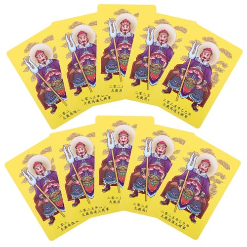 PATKAW 10個年乙巳蛇年太?護身カード 伝統工芸品 開運 飾り 平和祈願 携帯