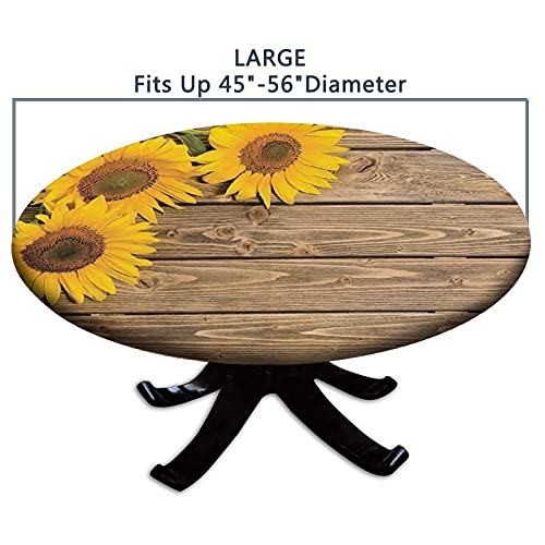 Igoga Sports NY104-0625ZB4-02 Sunflower Fitted Tablecloth Round thumb #3