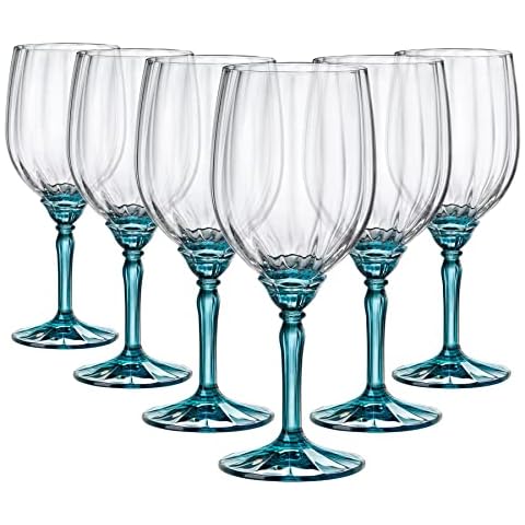 Bormioli Rocco Florian Blue Wine Glasses Set Cover