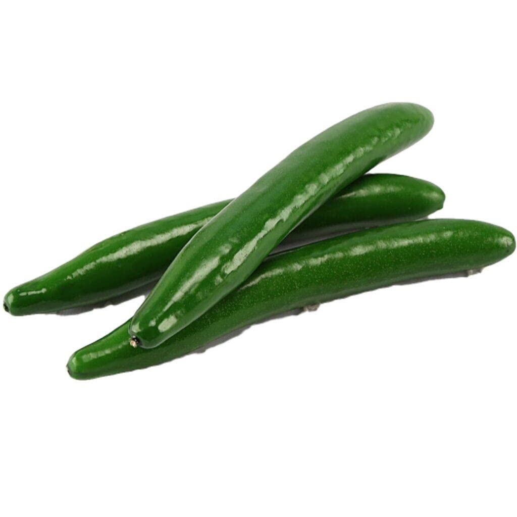 Haowul Green 3Pcs Realistic Artificial Cucumber Simulation Vegetable Decoration Props - Lifelike Fake Cucumbers For Home Kitchen Display Settings