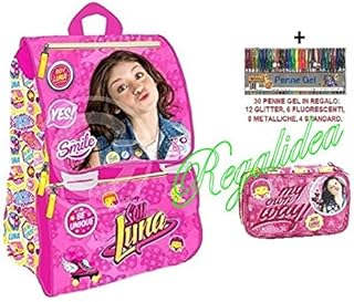 ZAINO SCUOLA SDOPPIABILE SOY LUNA 2017 + ASTUCCIO 3 PIANI + OMAGGIO 30 PENNE GEL