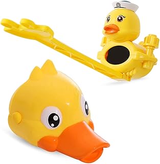 JAOCDOEN Extensor de torneira, 2 peças de extensores de torneira infantis de silicone, extensores de torneira de silicone, extensores de alça para pia de lavagem à mão