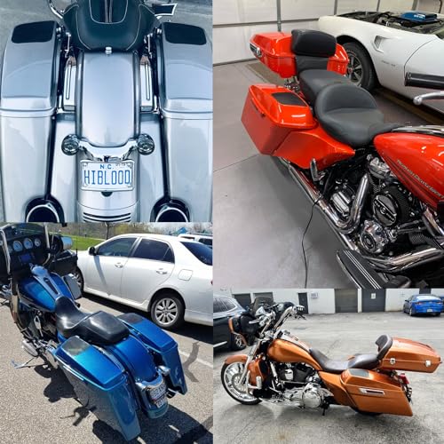 Tapa para altavoces 6x9 para alforjas de motocicleta compatible con Harley Touring FLH 2014+ color Laguna Orange miniatura 4