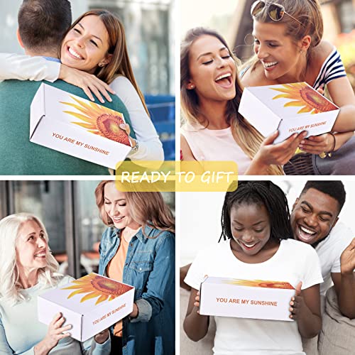 Sunflower Gifts For Women, Fabulous Birthday Gifts For Her, Mom, Daughter, Sister, Best Friend, Unique Gift Box With Necklace, Candle, Tumbler, Sock, Purse, Pinky Promise Bracelets, Jewelry Trays, 2X Bath Bomb #TOP6