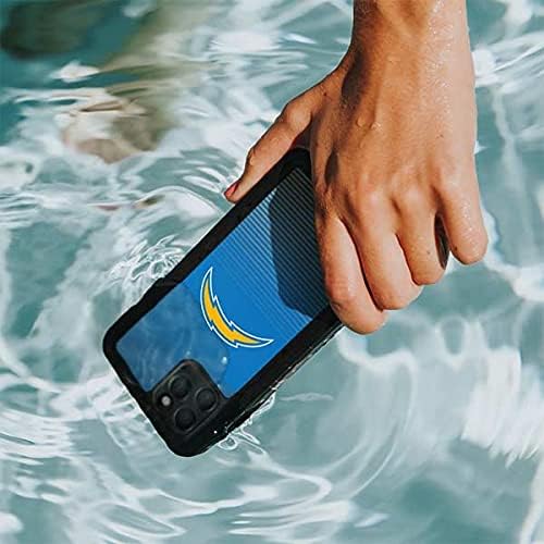 Skinit Waterproof Phone Case Compatible with iPhone 11 Pro Max - Officially Licensed NFL Los Angeles Chargers Breakaway Design Blue