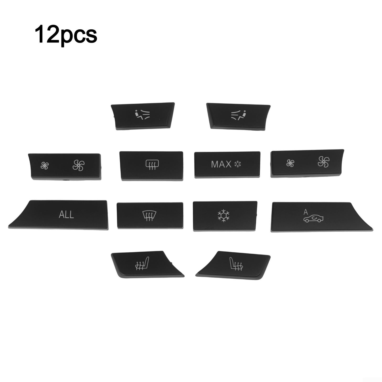 Compatibile con BMW Serie 5 F07 F10 F11 Serie 6 F06 F12 F13 Serie 7 F01 F02 F03 F04 Interruttore di Controllo Riscaldamento AC Set Nero 12 Pezzi