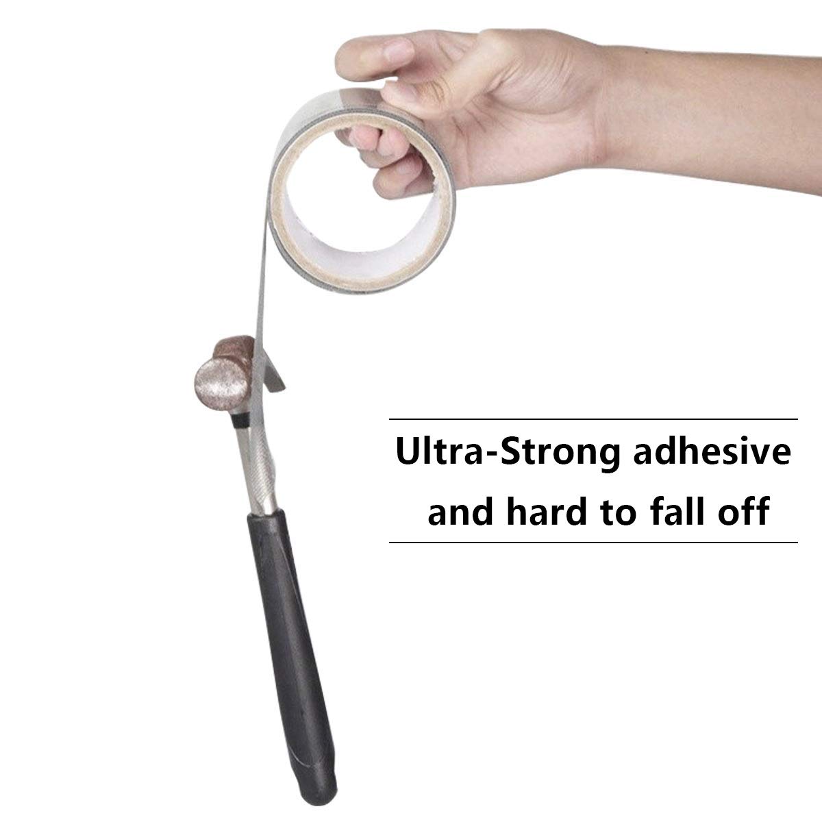 Annhao 2 PCS Nastro per Riparare Zanzariere Nastro Adesivo in Fibra di Vetro per Finestre Insetto, 5cm x 200cm (Grigio)