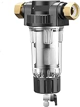 Water Filter System Pre Filter Whole House Spin Down Sediment Water Filter, Central Prefilter Purifier System Backwash Stainless Steel Mesh (Color : Host and 3X Filter, Size : One Size)