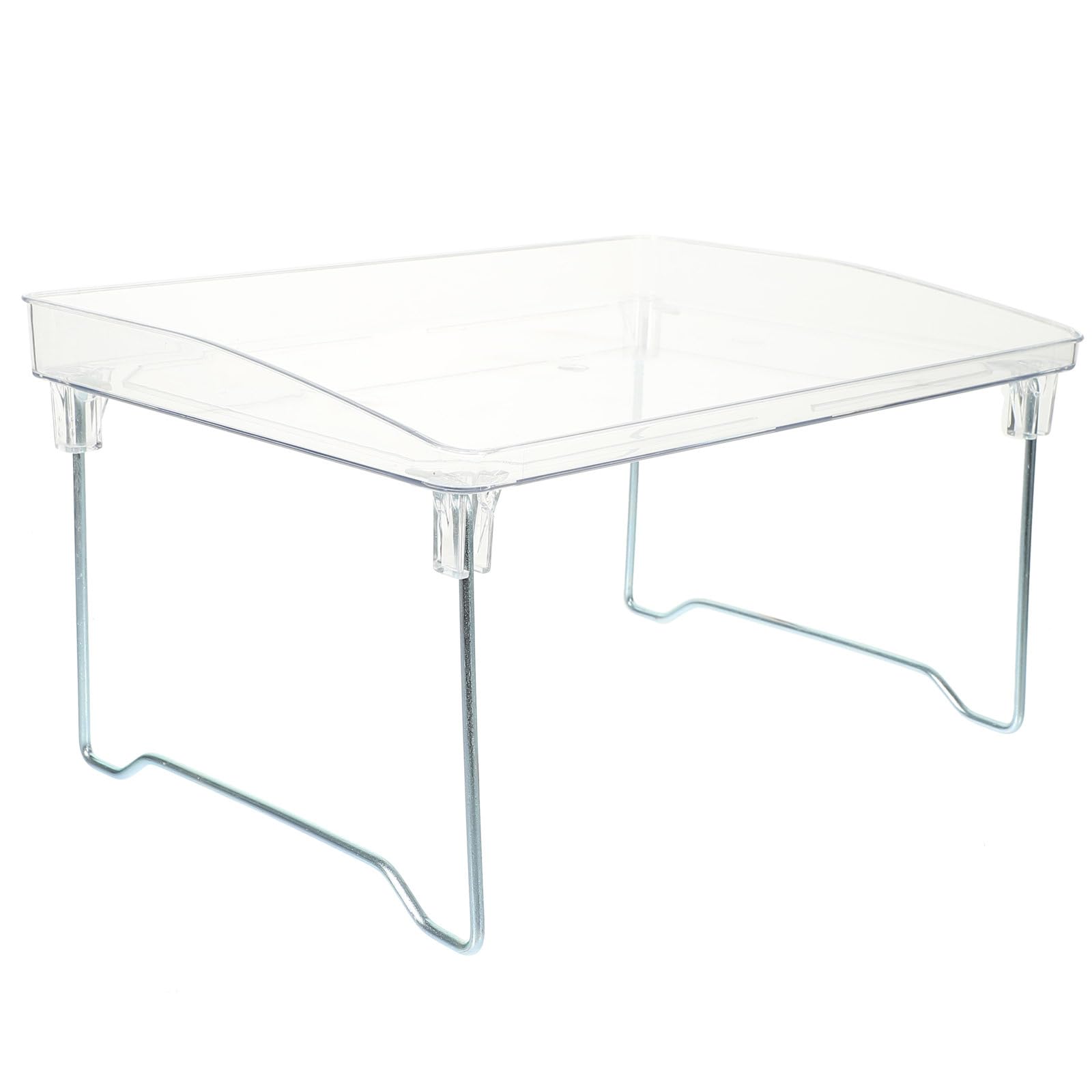 Supporto per tazza da scrivania trasparente da scrivania pieghevole in acrilico vassoio da letto da appoggio supporto trasparente per computer portatile da letto tavolo da scrivania per leggere