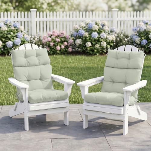 EAGLE PEAK Tufted Outdoor/Indoor High Back Patio Chair Cushions, 2 Pack, 46'' x 22'', Sage Green by EAGLE PEAK - Image 5
