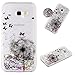 Produktbild Miagon Flüssig Hülle für Samsung Galaxy J4 Plus 2018,Glitzer Weich Treibsand Handyhülle Glitter Quicksand Silikon TPU Bumper Schutzhülle Case Cover-Löwenzahn Schmetterling