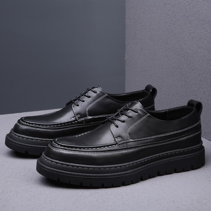 Men's Wingtip Oxford Dress Shoes Brogue Lace-Up Formal Business Leather Classic Platform Shoes3