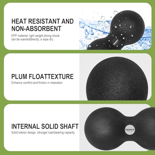 Faszienball Doppelball, Faszienball aus Schaumstoff, Selbstmassage-Ball für Faszien, Nacken und Rücken, tiefenwirksame Massage zur Entspannung der Muskeln