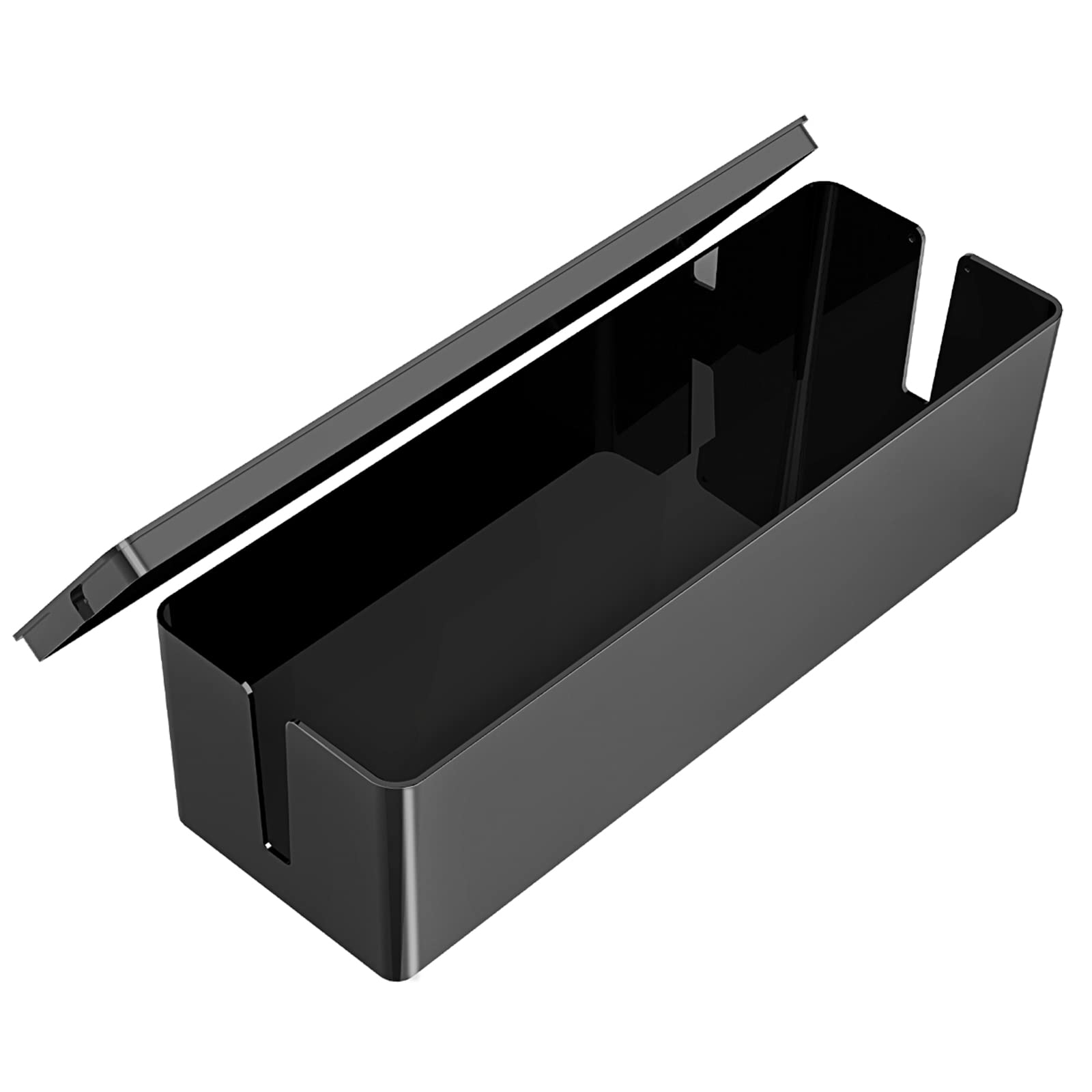 Cable Organizer Socket Organizer Cable Storage Storage Box Charging Station Fairing, Size: 32.4 cm x 9.7 cm x 9.3 cm, Black
