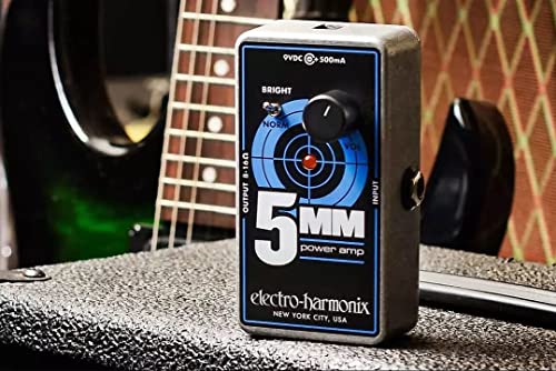 Electro Harmonix 5MM Guitar Power Amp – Amplificateur de guitare au format pédale - Les Beatles, Paul McCartney, John Lennon, RIngo Starr, George Harrison Electro Harmonix 5MM Guitar Power Amp - Amplificateur de guitare au format pédale