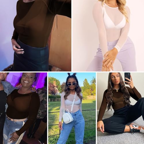 Image of Buauty Sheer Tops for Women,Mesh Fishnet Tops Plus Size,Stylish and Sensational Mesh Blouses for Fashion-Forward Ladies