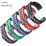 MoreFit Slim HR Plus Band, Adjustable Replacement Strap for MoreFit Slim HR Plus Smart Wristbands (5 Pack Claasic)