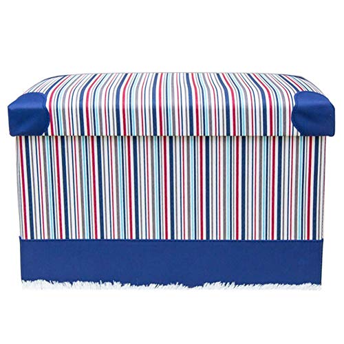 Coffre de rangement pliable en cuir PU tabouret basse - 2