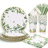 Gender Neutral Baby Shower Plates and Napkins for 25 Sage Green Party Decorations Boy Girl Birthday...