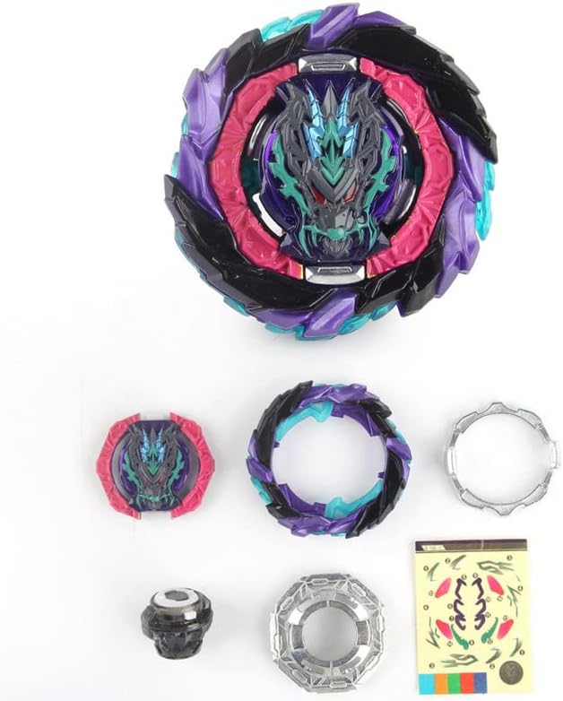 Miniatura 6 de Bay Blades Battling Top Toy Set Metal Fusion Sword Launcher LR Gyro B-186 Random Booster Vol.26 Bey Burst Evolution lanzador izquierdo y derecho