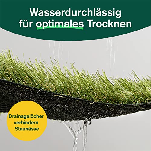 KARAT Premium Kunstrasen für Hunde - Höhe: 40 mm - Trainingsunterlage Hundetoilette Welpentoilette - wiederverwendbarer Gras Ersatz für Balkon, Terrasse, Garten (50 x 60 cm)