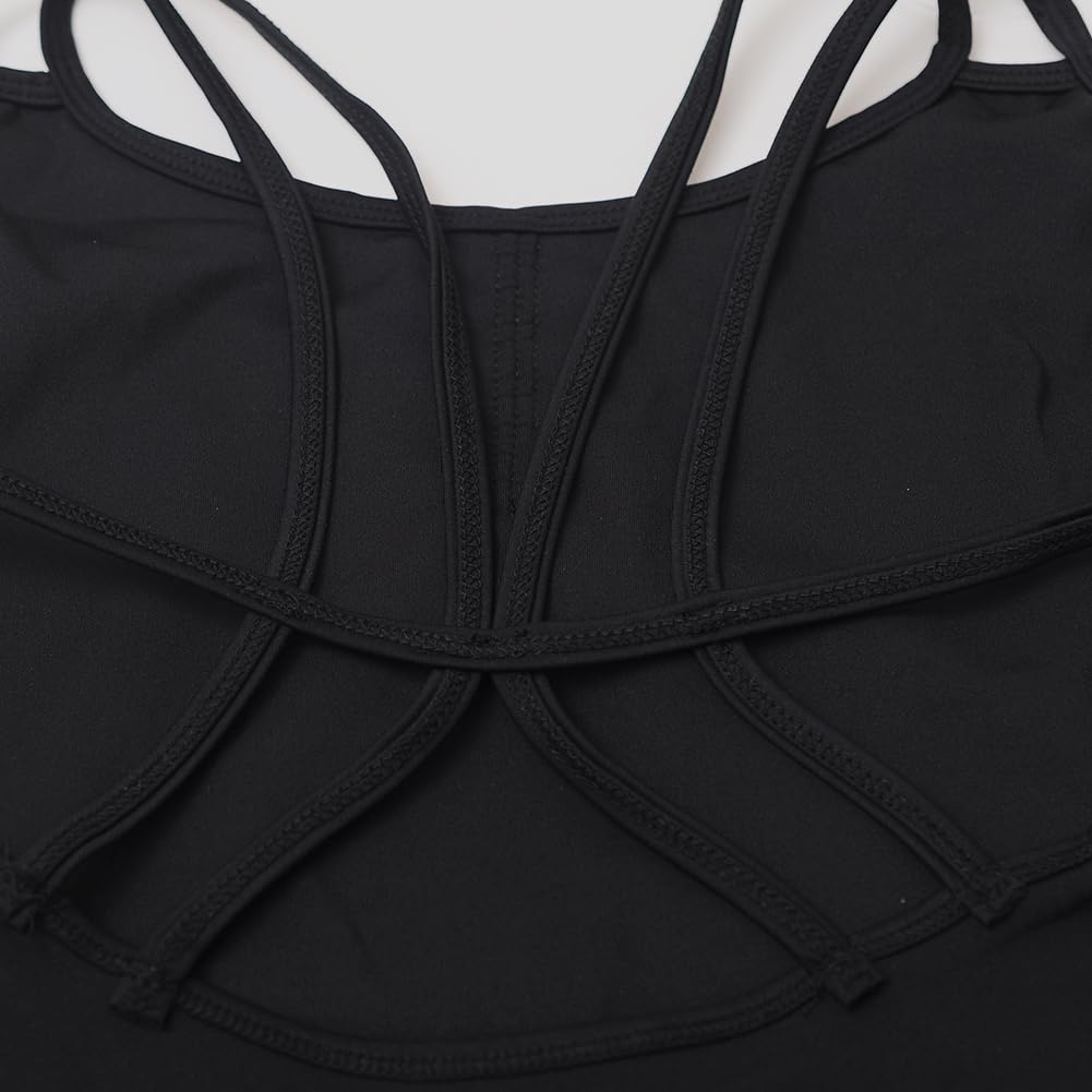 ROYAL SMEELA Justaucorps Danse Ballet Femme Body Justaucorp Sans Manche Adulte Noir