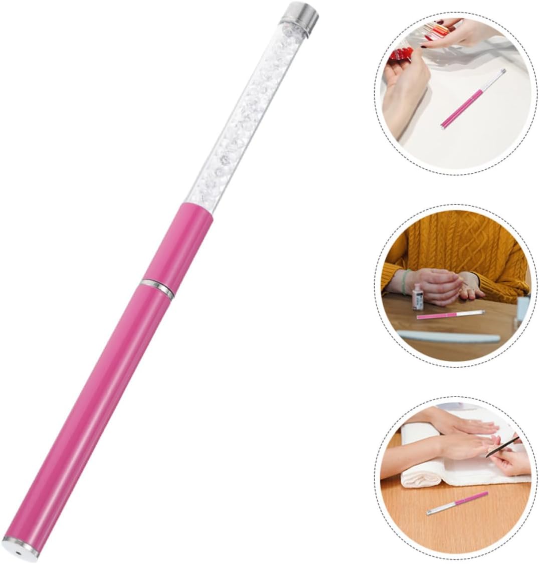 Ciieeo 2pcs Nail Polishing Pen for Home Use and Professional Nail Salons with Sturdy Frosted Stone Tip for Cuticle Removal