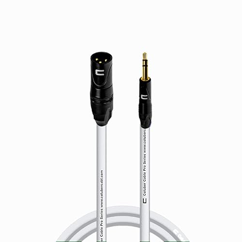 Miniatura 46 de Cable XLR equilibrado macho a TRS de 0.138 in - 75 pies negro - conector de micrófono profesional de 3 pines para altavoces alimentados, interfaz